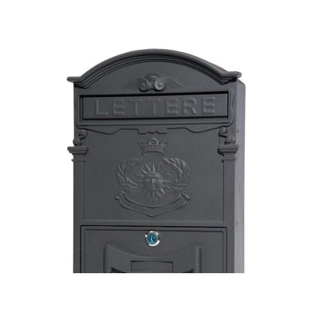 BUZÓN MAURER JARDÍN ALUMINIO FUNDIDO NEGRO 41 X 26 X 8 CM. 