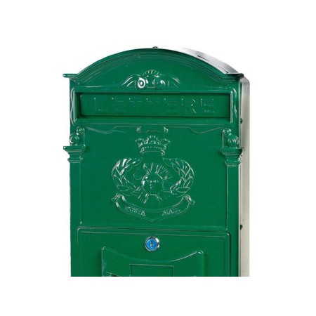 BUZÓN MAURER JARDÍN ALUMINIO FUNDIDO VERDE 41 X 26 X 8 CM. 