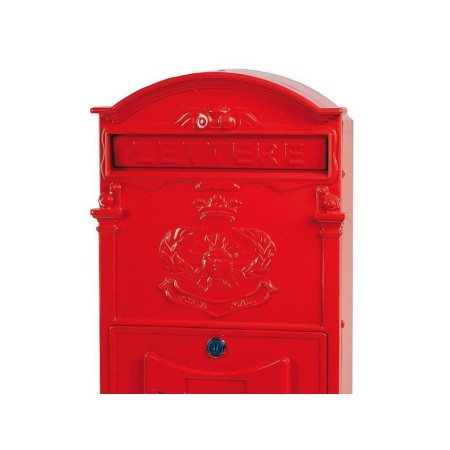 BUZÓN MAURER JARDÍN ALUMINIO FUNDIDO ROJO 41 X 26 X 8 CM. 