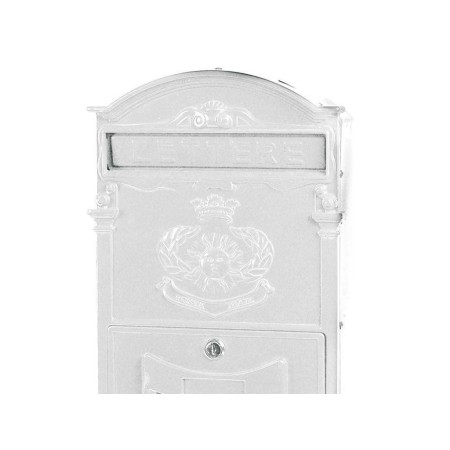 BUZÓN MAURER JARDÍN ALUMINIO FUNDIDO BLANCO 41 X 26 X 8 CM. 