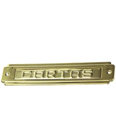 PLACA BUZÓN LATÓN PULIDO