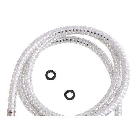 FLEXO DUCHA PVC BLANCO/PLATA 1,50 METROS
