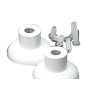 JUEGO SOPORTES BAÑO PLASTICO BLANCO 16 MM. 