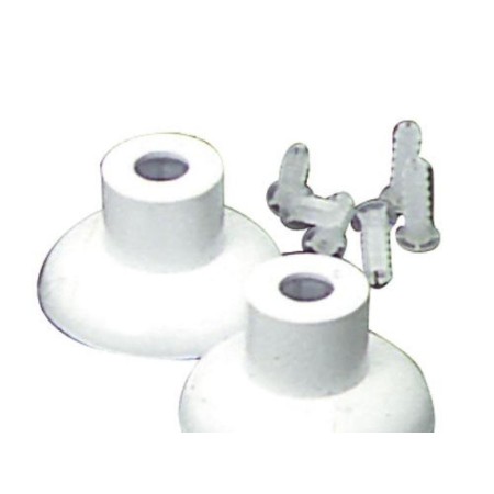 JUEGO SOPORTES BAÑO PLASTICO CROMO  16 MM. 