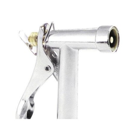 PISTOLA MANGURA METÁLICA CROMADA SATURNIA