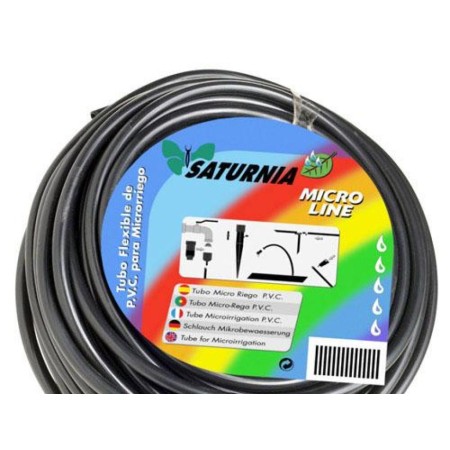 GOTEO MICROTUBO PVC  (ROLLO 25 METROS) SATURNIA