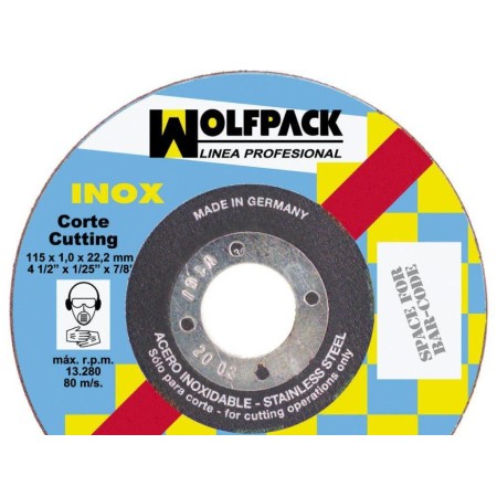DISCO WOLFPACK INOXIDABLE 115X1,6X22,2