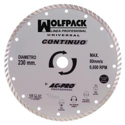 DISCO DIAMANTE WOLFPACK CONTINUO  230MM
