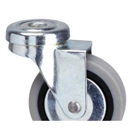 RUEDA GOMA GRIS PASANTE   60MM