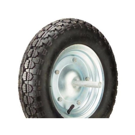 RUEDA CARRETILLA OBRA NEUMÁTICA LLANTA GALVANIZADA
