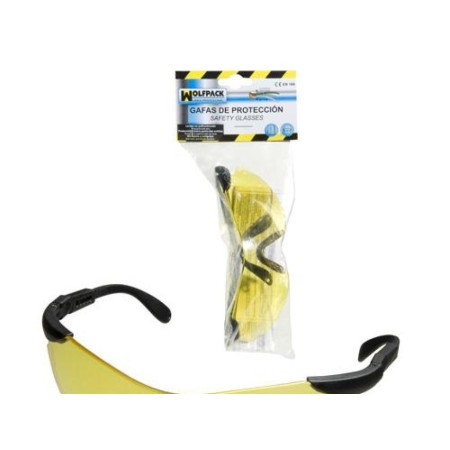 GAFAS PROTECCION EN166 PATILLAS AJUSTABLES AMBAR