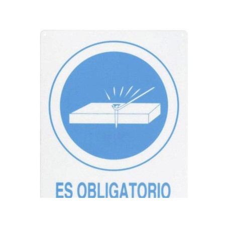 CARTEL OBLIGATORIO ELIMINAR PUNTAS 30X21 CM. 
