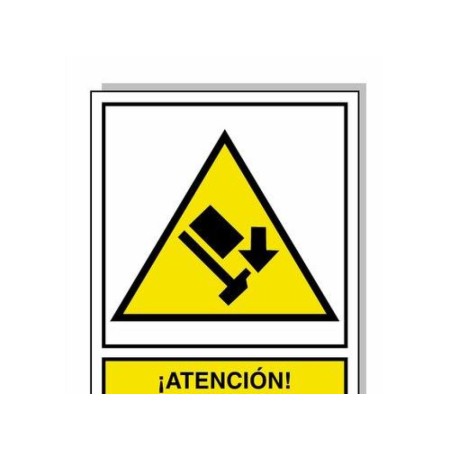 CARTEL RIESGO CAIDA DE OBJETOS 30X21 CM. 