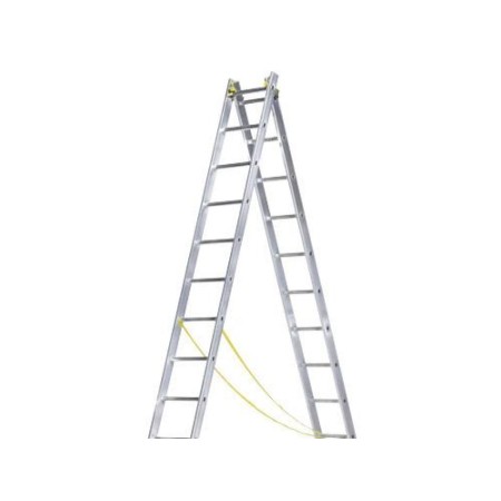 ESCALERA ALUMINIO 2 TRAMOS 10 + 10 PELDAÑOS