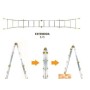 ESCALERA TELESCÓPICA ALUMINIO MAURER 5 + 5