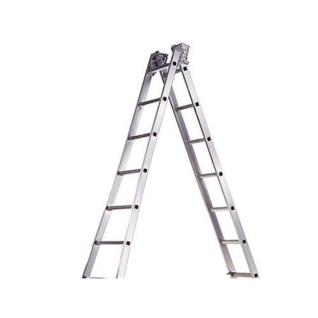 ESCALERA ALUMINIO INDUSTRIAL PRONOR 2 TRAMOS 10 + 10 PELDAÑOS