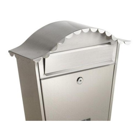 BUZÓN SATURNIA HOUSE CURVO JARDÍN INOXIDABLE 32X36X10 CM. 