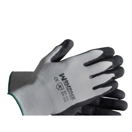 GUANTE WOLFPACK NITRILO GLOVEX TRANSPIRABLE 10  (PAR)