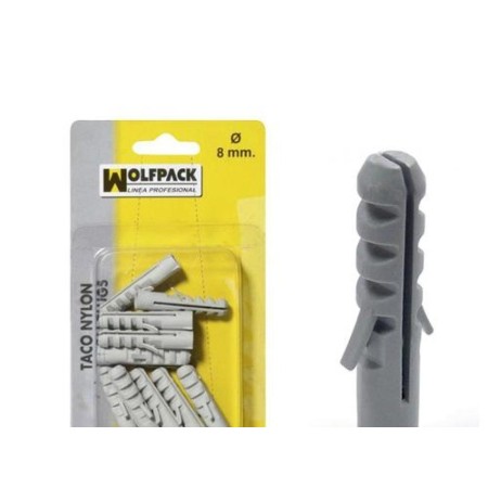 BLISTER TACO NYLON          6MM   (25 PIEZAS)