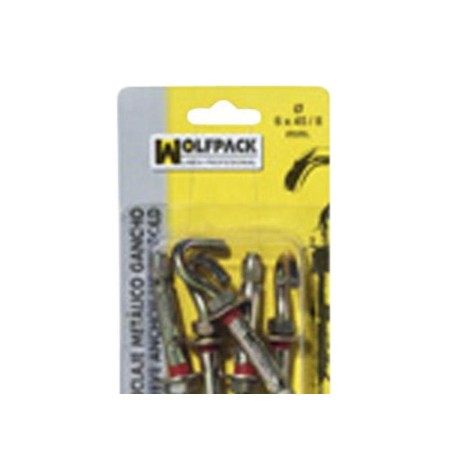 BLISTER ANCLAJE METÁLICO GANCHO 8X 60/10  (3 PIEZAS)