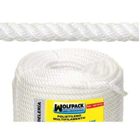 CUERDA POLIPROPILENO MULTIFILAMENTO  (ROLO 100MT)  18MM. 