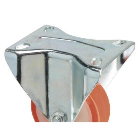 RUEDA INDUSTRIAL POLIURETANO FIJA   80MM