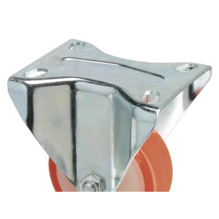 RUEDA INDUSTRIAL POLIURETANO FIJA   80MM
