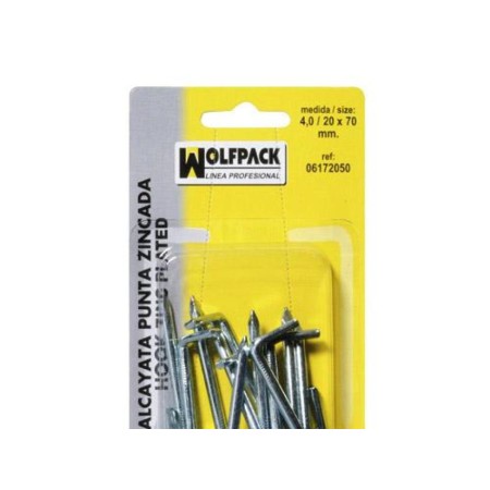 BLISTER ALCAYATA PUNTA ZINCADA 2,7 / 17X40 MM.   (40 PIEZAS)