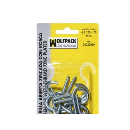 BLISTER HEMBRILLA ABIERTA 3,0 / 18 X 50 MM.   (30 PIEZAS)