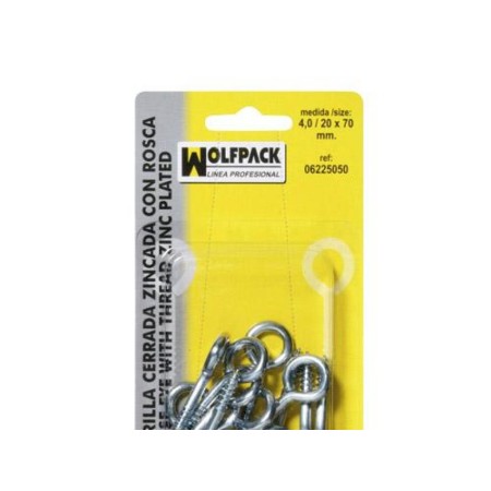 BLISTER HEMBRILLA CERRADA 4,0 / 20 X 70 MM.   (15 PIEZAS)
