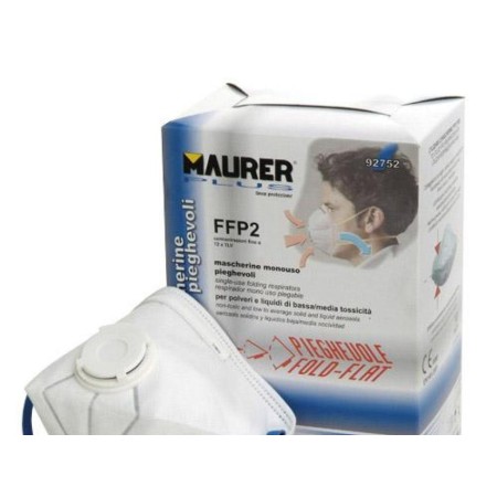 MASCARILLA MAURER PLEGABLE FFP2 . CON VALVULA  (CAJA 10)