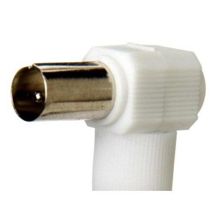 CONECTOR TV MACHO ACODADO  9,5 MM. 