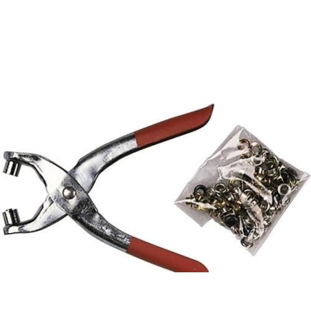 ALICATES MAURER PARA OJETES CON 100 OJETES PEQUEÑOS