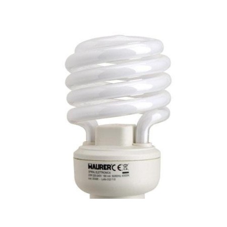 BOMBILLA AHORRO MINIESPIRAL FLUORESCENTE E27 23W=125W LUZ BLANCA