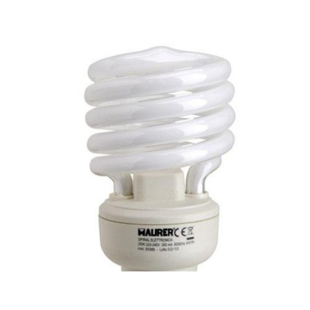BOMBILLA AHORRO MINIESPIRAL FLUORESCENTE E27 25W=125W LUZ BLANCA