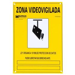 CARTEL ZONA VIDEOVIGILADA 30X21 CM. 