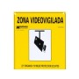 CARTEL ZONA VIDEOVIGILADA 30X21 CM. 