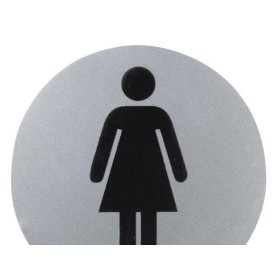 CARTEL ALUMINIO BAÑO MUJER Ø12 CM. 
