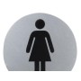 CARTEL ALUMINIO BAÑO MUJER Ø12 CM. 