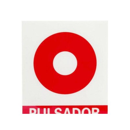 CARTEL PULSADOR ALARMA 30X21 CM. 