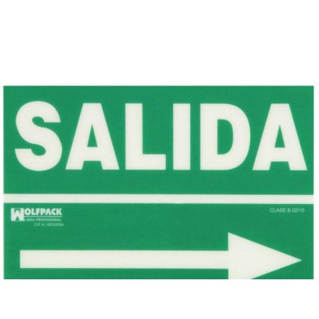 CARTEL SALIDA A DERECHA 21X30 CM. 