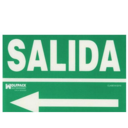 CARTEL SALIDA A IZQUIERDA 21X30 CM. 