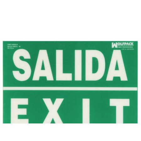 CARTEL SALIDA EXIT 30X42 CM. 