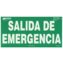CARTEL SALIDA DE EMERGENCIA 15X30 CM. 