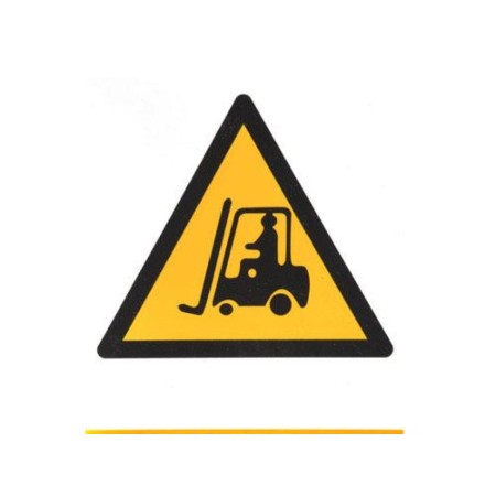 CARTEL ATENCION PASO CARRETILLA 30X21 CM. 