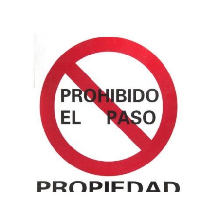 CARTEL PROPIEDAD PRIVADA 41X30 CM. 