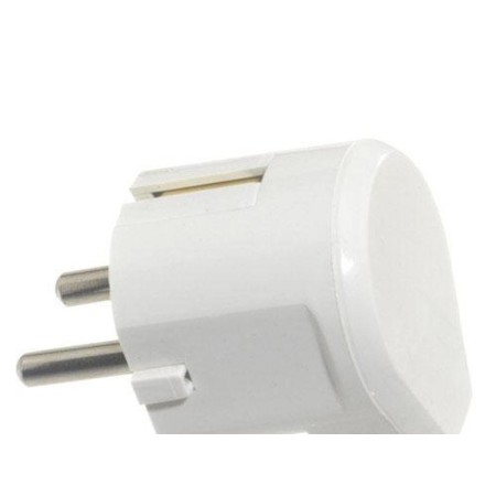 CLAVIJA SALIDA LATERAL 16A 250V BLANCA