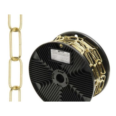 CADENA DECORATIVA LISA LATONADA 3,4X43 MM.  ROLLO 20 METROS