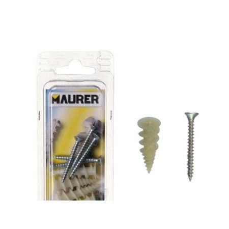 BLISTER TACO NYLON PARA CARTON - YESO CON TORNILLO  (5PIEZAS)