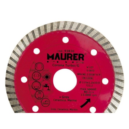 DISCO DIAMANTE MAURER GRES  115MM